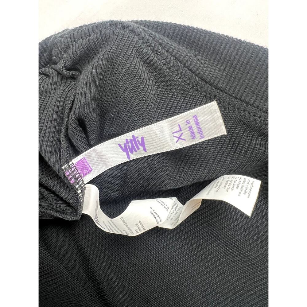 Yitty Black Ribbed Flare Leggings – Size XL - Picture 4 of 6